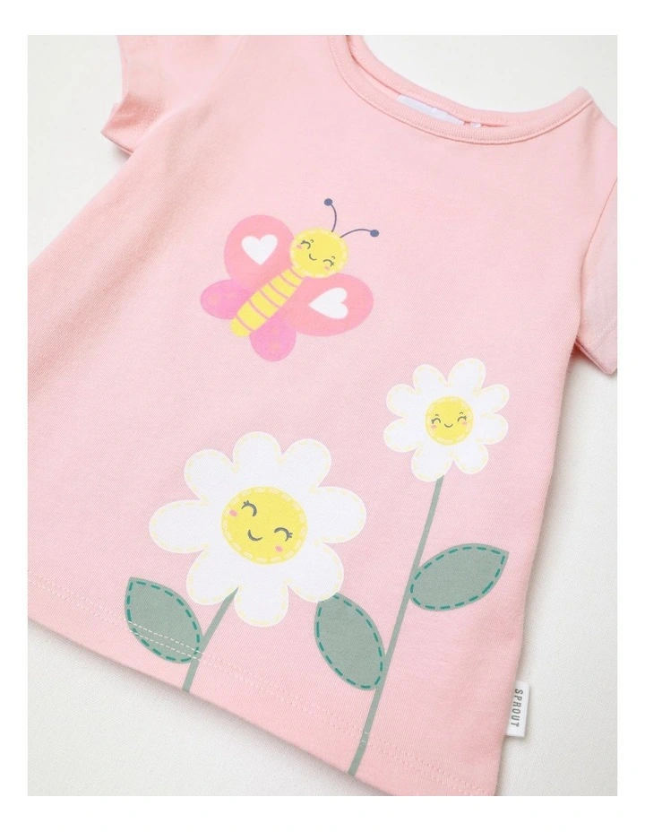Essential Butterfly T-Shirt in Light Pink image 4