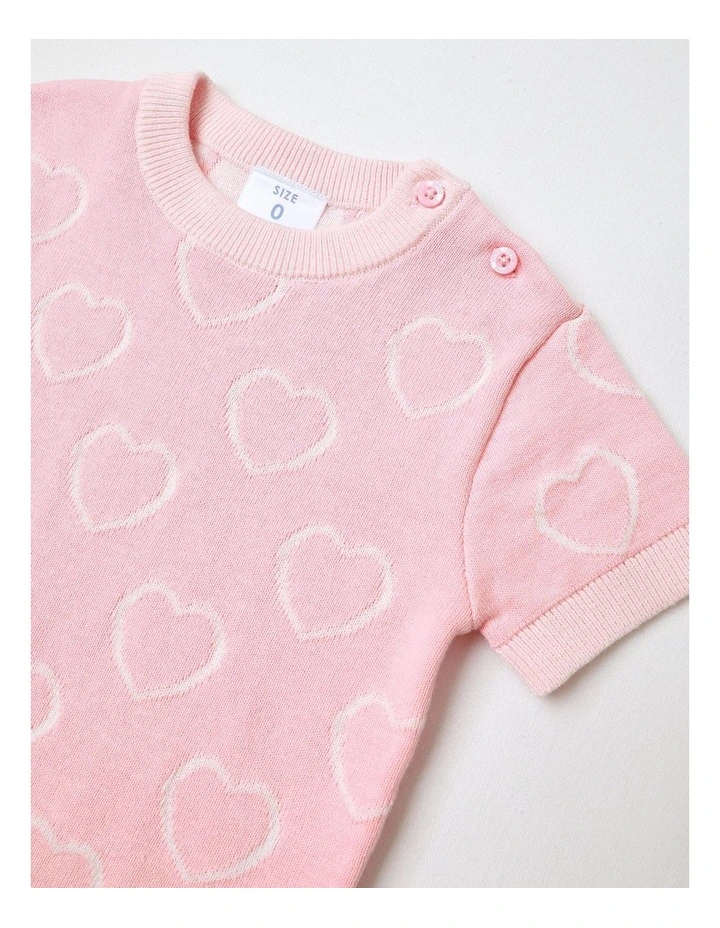 Essential Heart Knit Top Rose image 2
