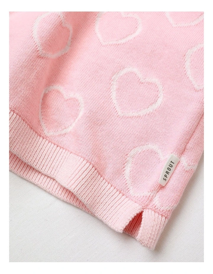 Essential Heart Knit Top Rose image 4