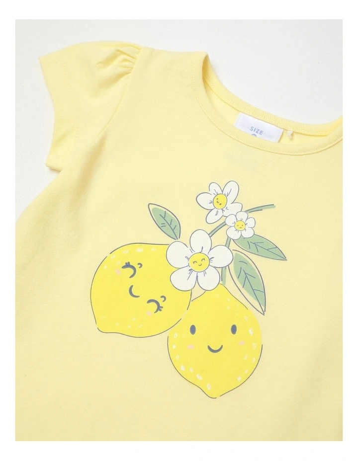 Essential Lemon T-Shirt in Yellow image 2
