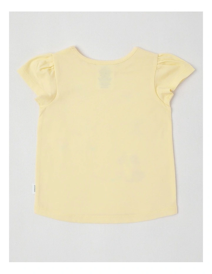 Essentials Puppy & Bees T-Shirt in Yellow image 3