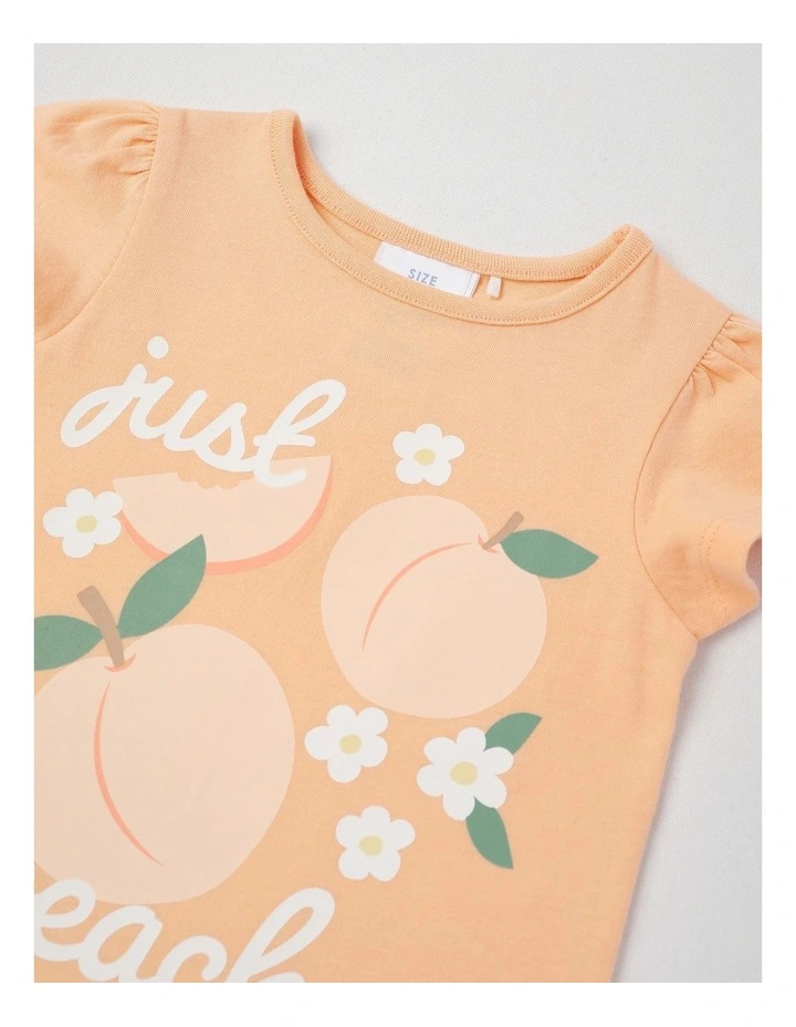 Essentials Just Peachy T-Shirt in Peach image 2
