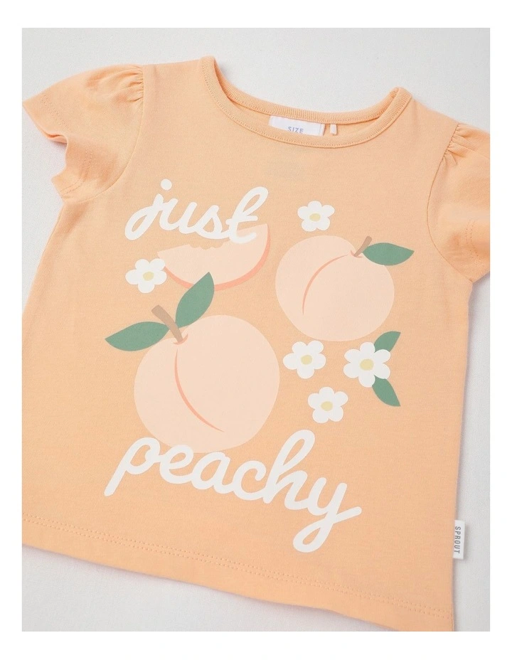 Essentials Just Peachy T-Shirt in Peach image 4