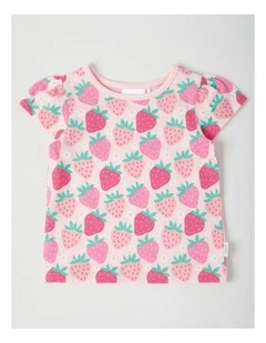 Essentials Strawberry T-Shirt in Blush