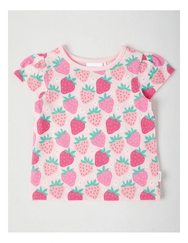 Essentials Strawberry T-Shirt in Blush image 1