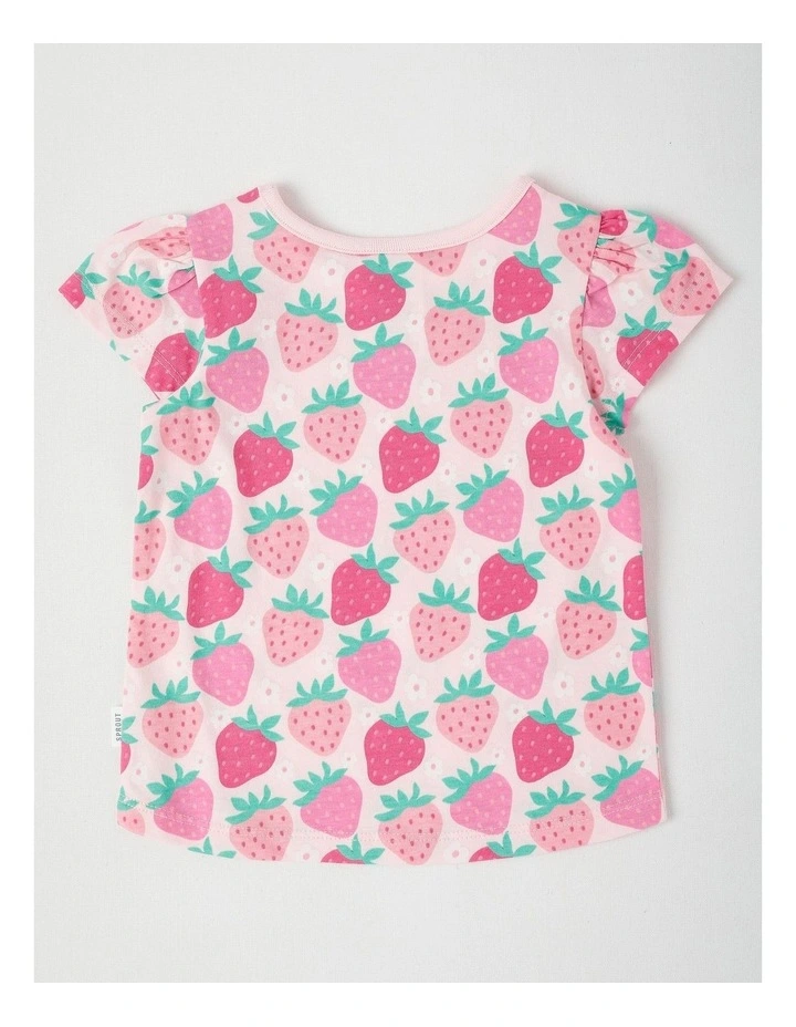 Essentials Strawberry T-Shirt in Blush image 3