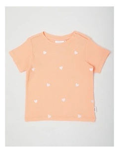 Heart T-Shirt in Peach