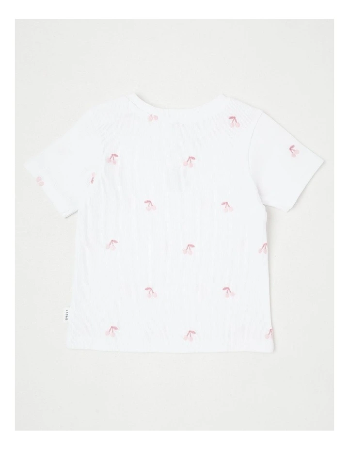 Cherry T-Shirt in White image 3