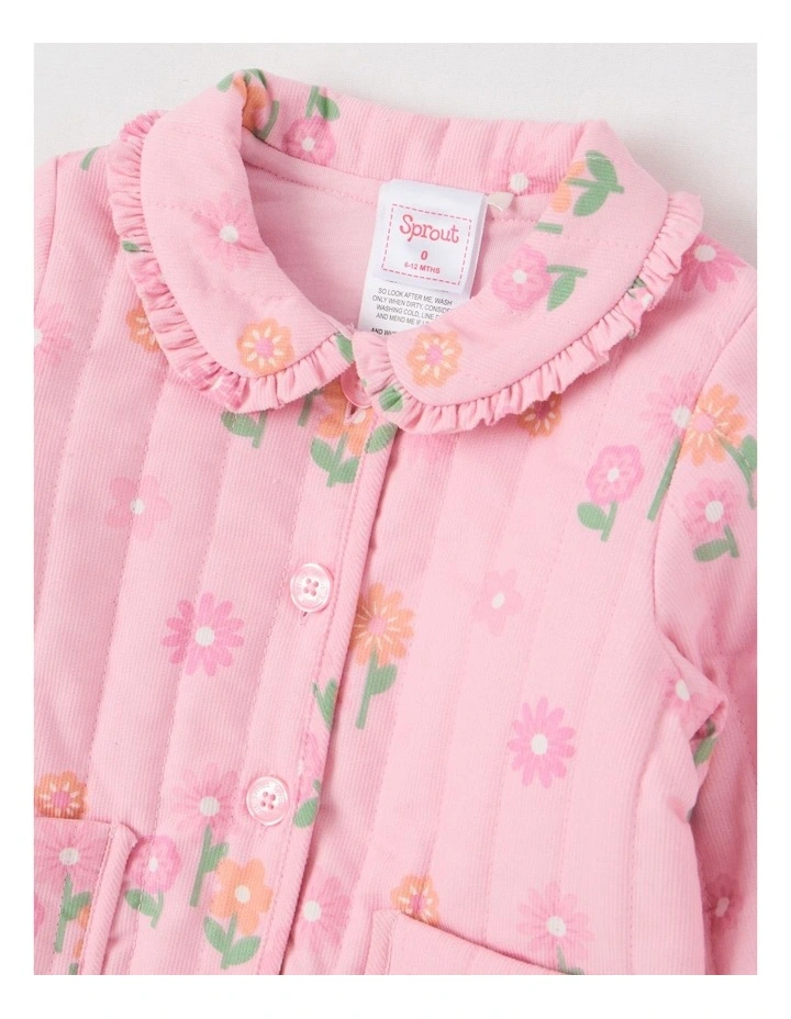 Quilted Floral Jacket in Blush image 2