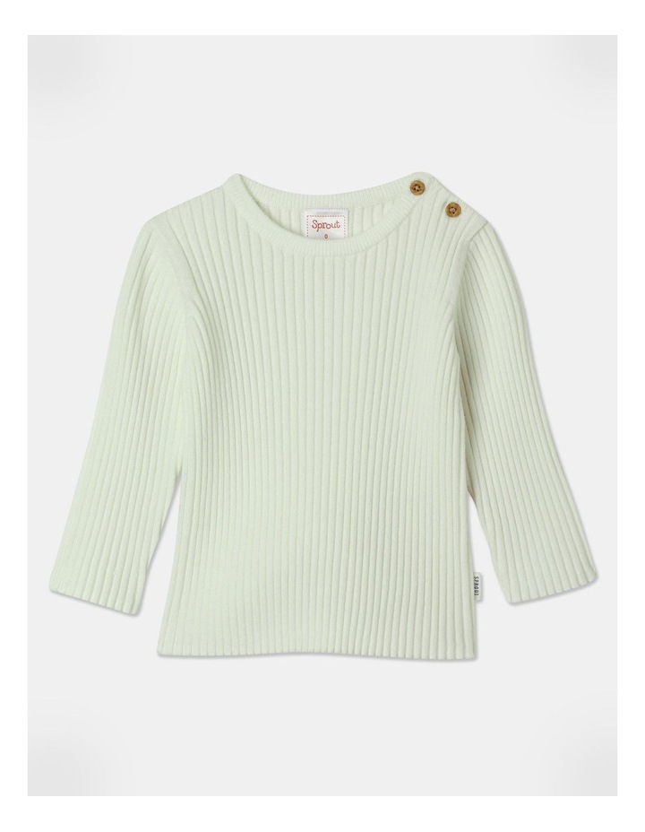 Essential Rib Longsleeve Top in Cream