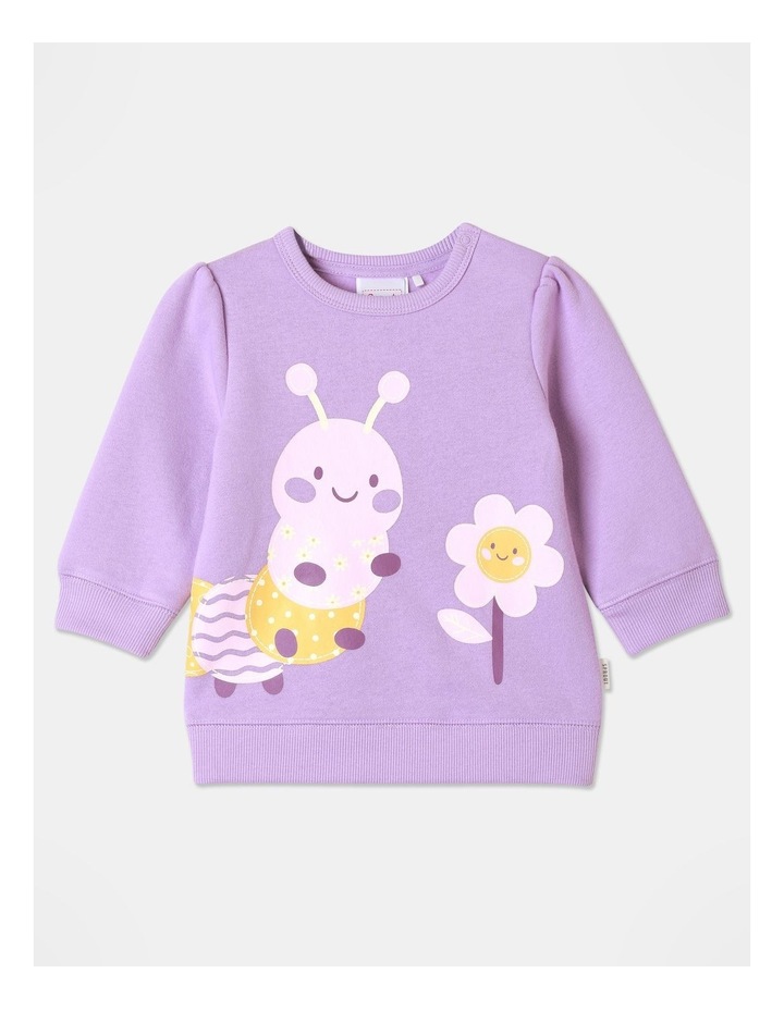 Essential Nature Friends Sweat Top in Light Purple Lt Purple