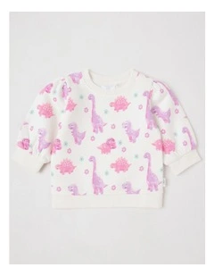 Essential Dino Sweat Top In Lavender