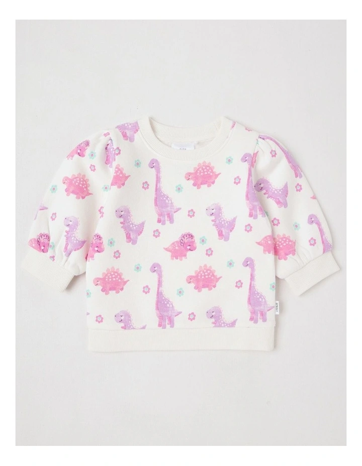 Essential Dino Sweat Top In Lavender image 1