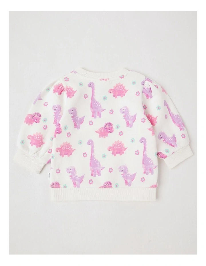 Essential Dino Sweat Top In Lavender image 3