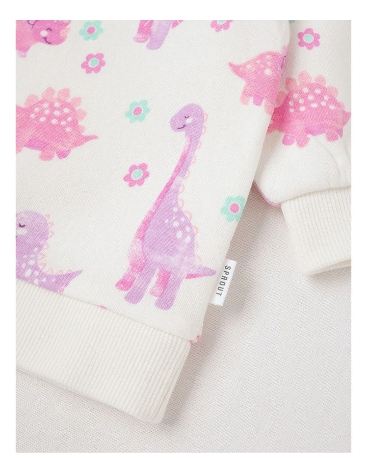 Essential Dino Sweat Top In Lavender image 4