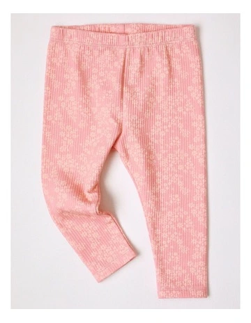 Ditsy Floral Brushed Leggings in Blush