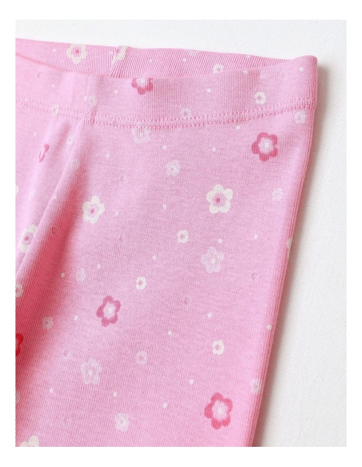 Lace Trim Leggings in Pink image 4