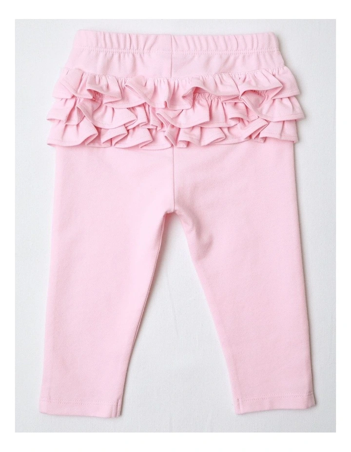 Frill Leggings in Light Pink image 3