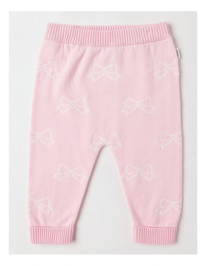 Essential Intarsia Bow in Leggings Blush image 1