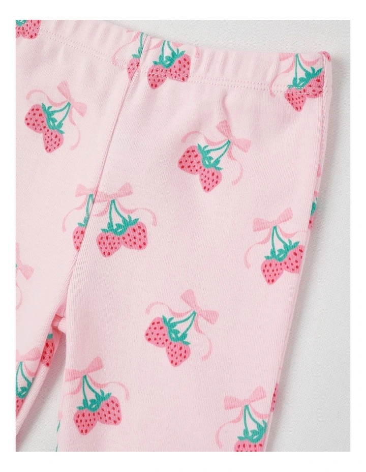 Strawberry Flared Leggings in Blush image 2
