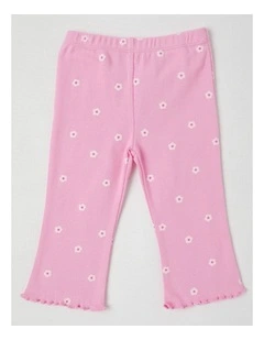 Daisy Flared Leggings in Hot Pink