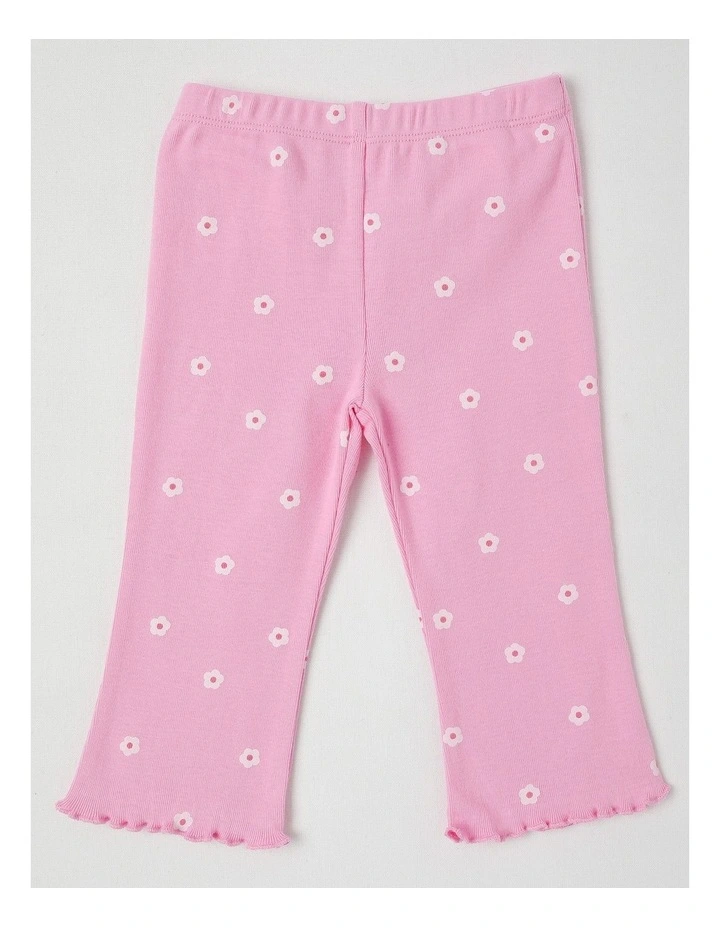 Daisy Flared Leggings in Hot Pink image 1