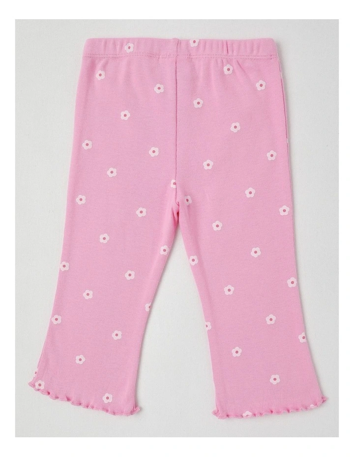Daisy Flared Leggings in Hot Pink image 3