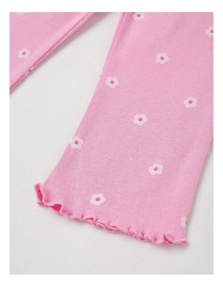 Daisy Flared Leggings in Hot Pink image 4