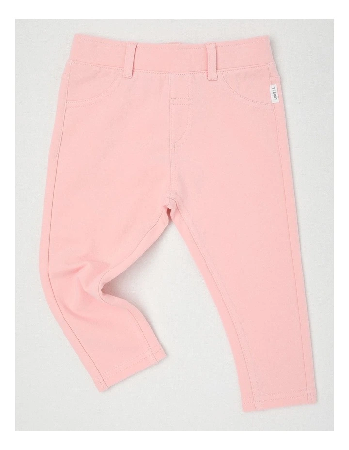 Essentials Solid Leggings in Pale Pink image 1