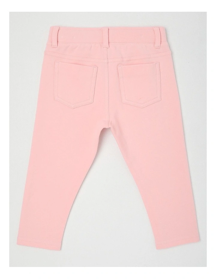 Essentials Solid Leggings in Pale Pink image 3