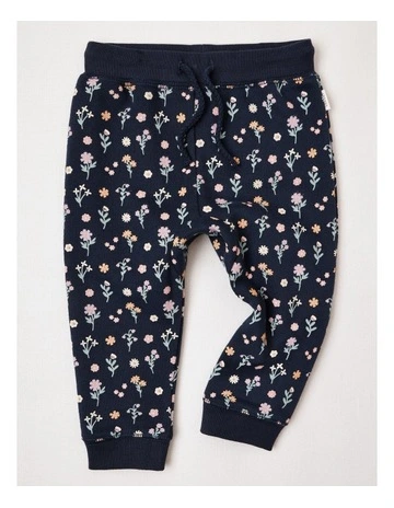 Essential Floral Trackpants in Navy