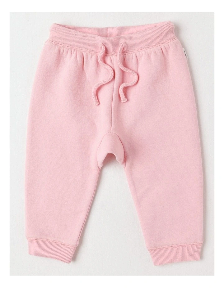 Essential Solid Pink Trackpants in Tickle Pink image 1