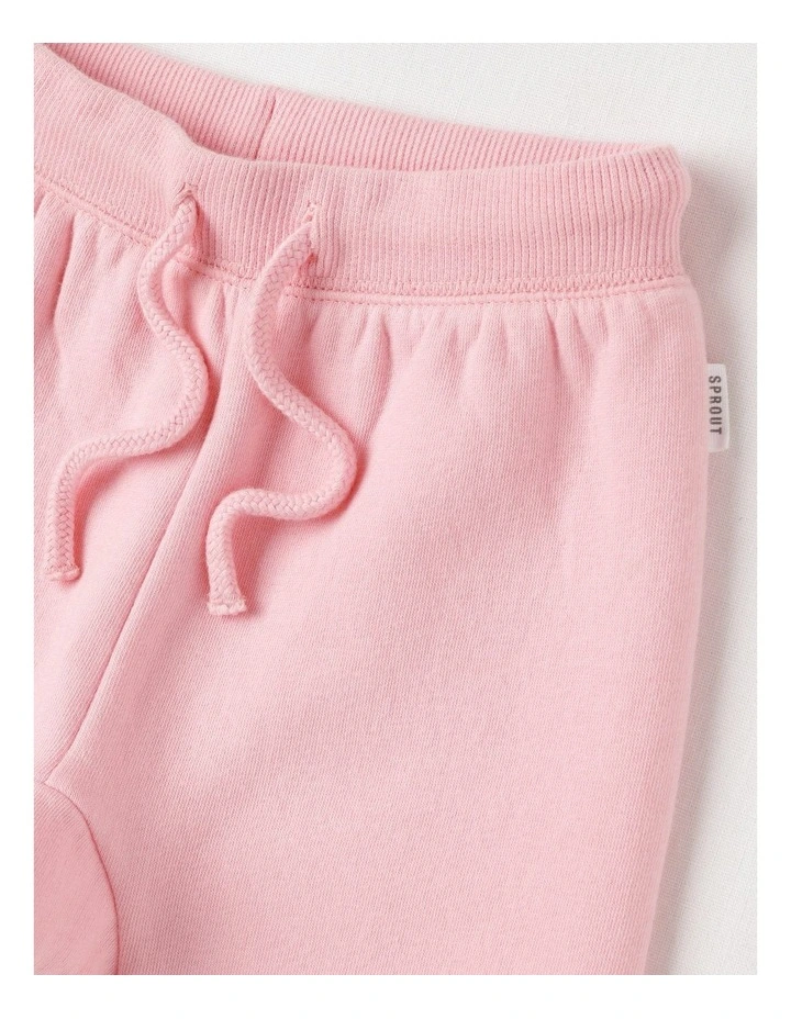 Essential Solid Pink Trackpants in Tickle Pink image 2