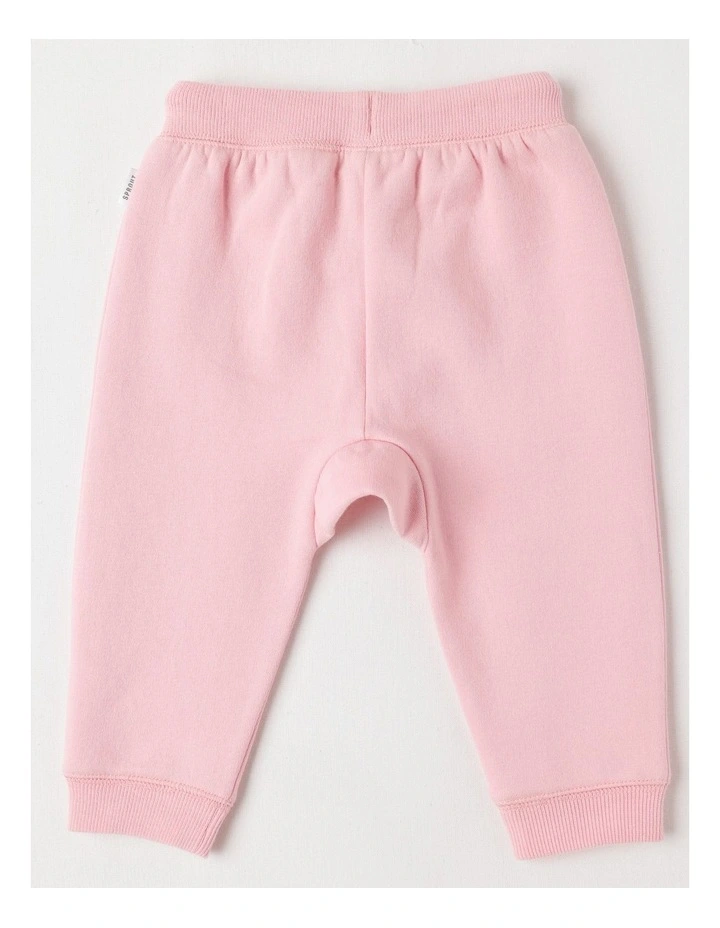 Essential Solid Pink Trackpants in Tickle Pink image 3