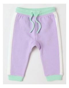 Essential Colour Block Trackpants in Lavendar Marle