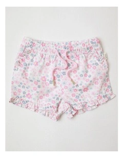 Essential Pretty Ditsy Floral Shorts in White