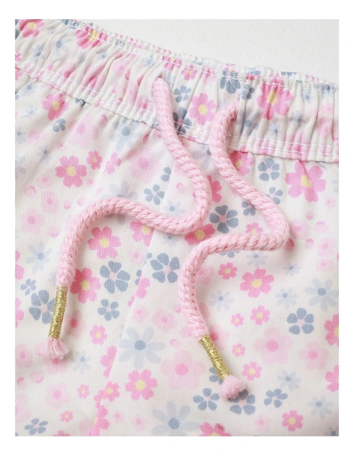 Essential Pretty Ditsy Floral Shorts in White image 2