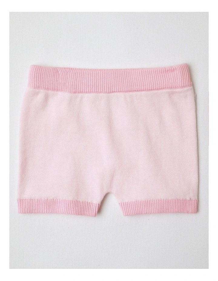 Essential Solid Knit Shorts in Blush image 1
