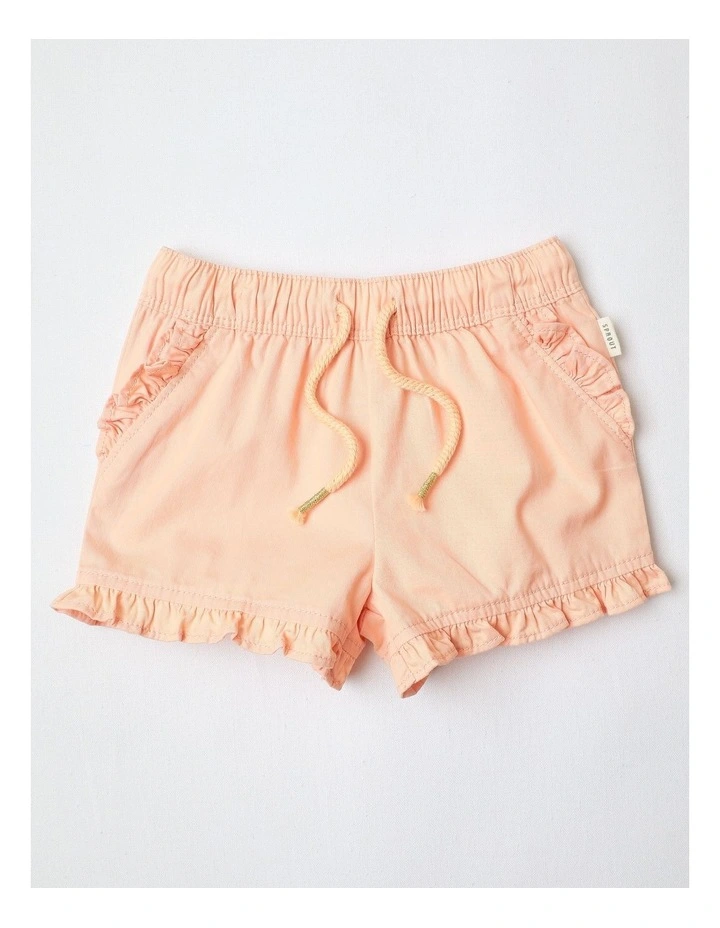 Essential Ruffle Shorts in Peach image 1