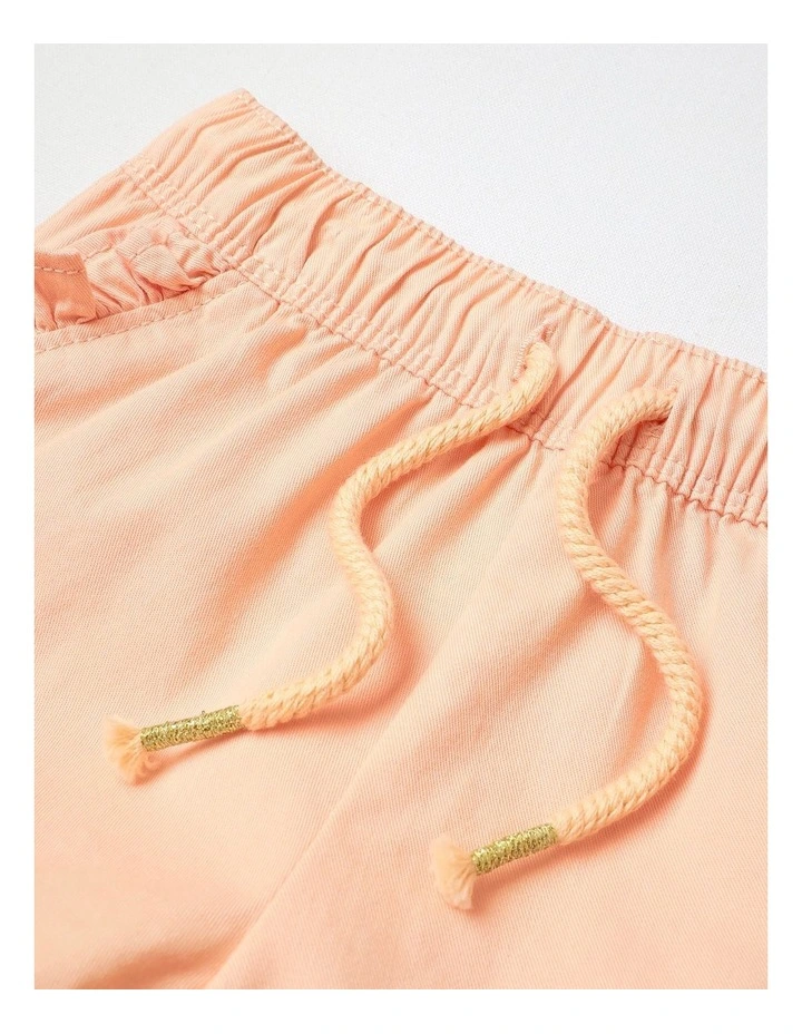 Essential Ruffle Shorts in Peach image 2