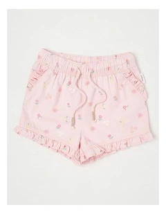 Essentials Mini Floral Shorts in Blush