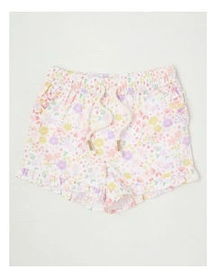 Essentials Ditsy Floral Shorts in White