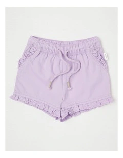 Essentials Solid Shorts in Light Purple