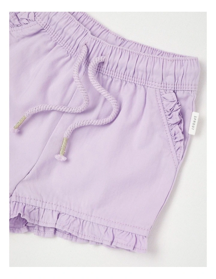 Essentials Solid Shorts in Light Purple image 2
