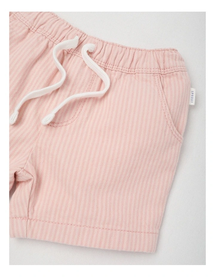 Stripe Shorts in Blush image 2