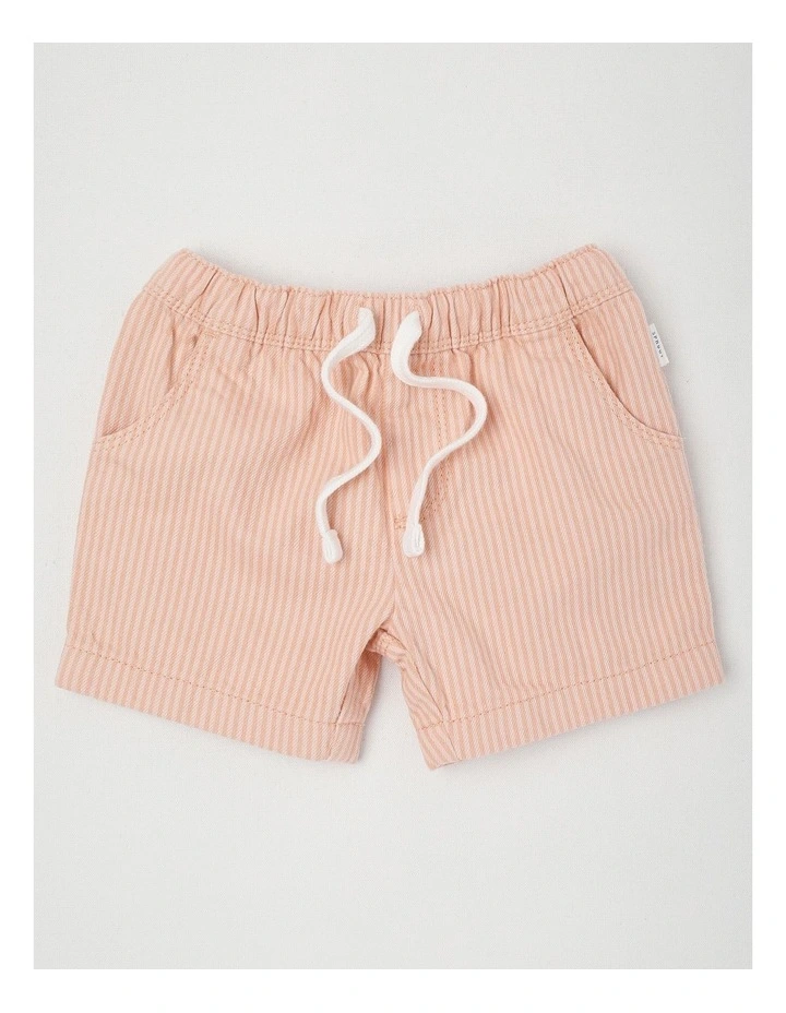 Stripe Shorts in Peach image 1