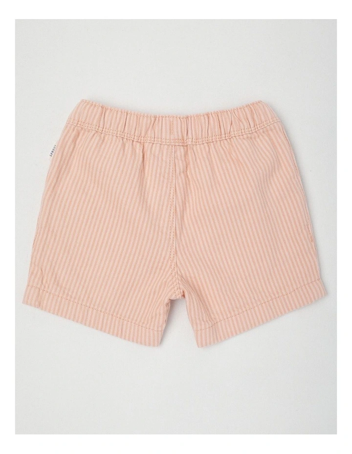 Stripe Shorts in Peach image 3