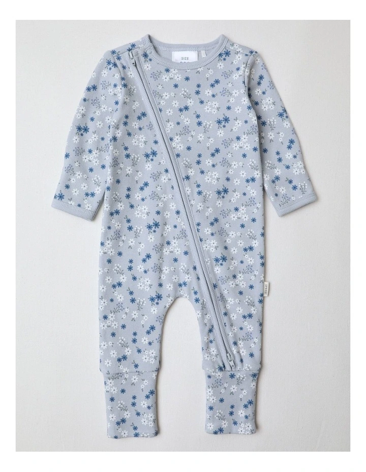 Essential Ditsy Floral Coverall in Blue image 1