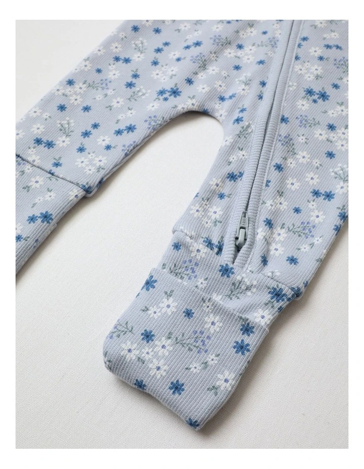 Essential Ditsy Floral Coverall in Blue image 4