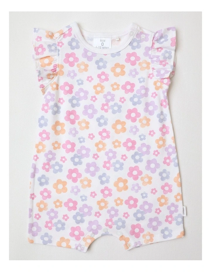 Essential Blossom Floral Romper in White image 1